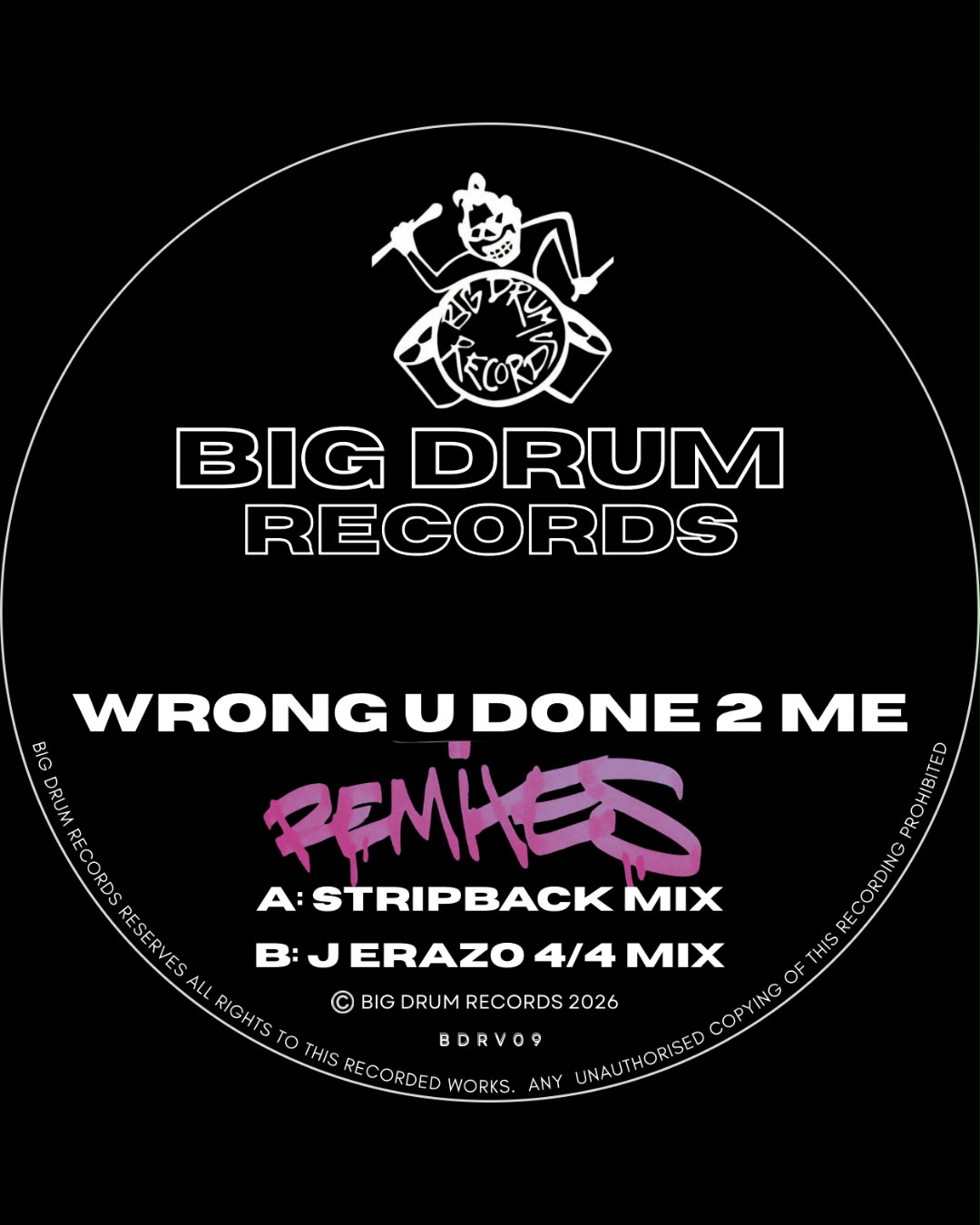 BDRV009 - Tova Brown & J Erazo - Wrong U Done 2 Me Remixes