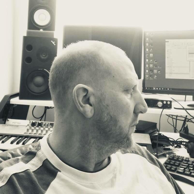 Chris Bass in studio
