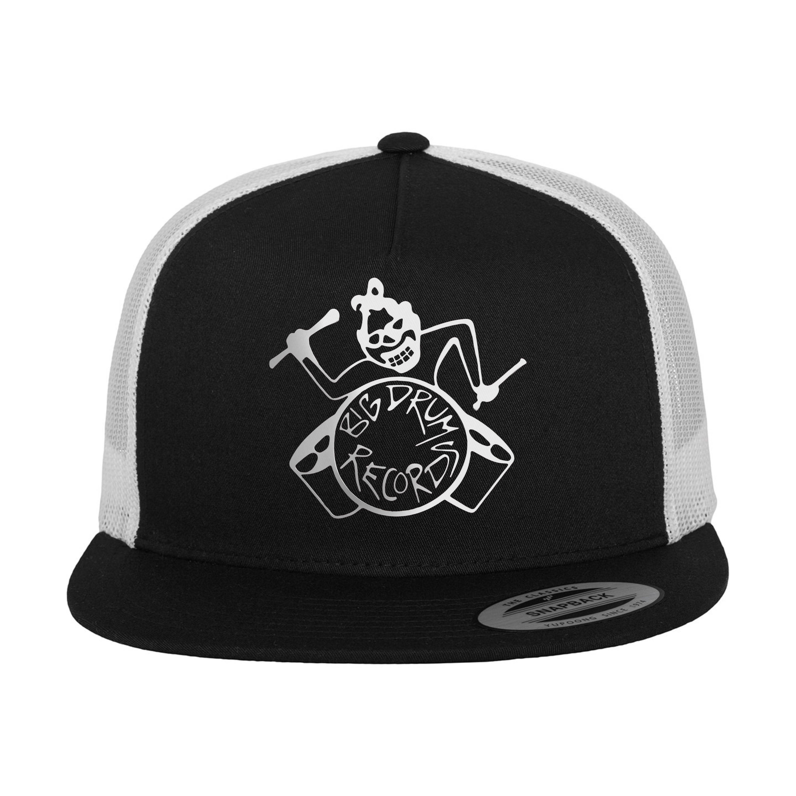 Big Drum Records Snapback Hat - Black & White