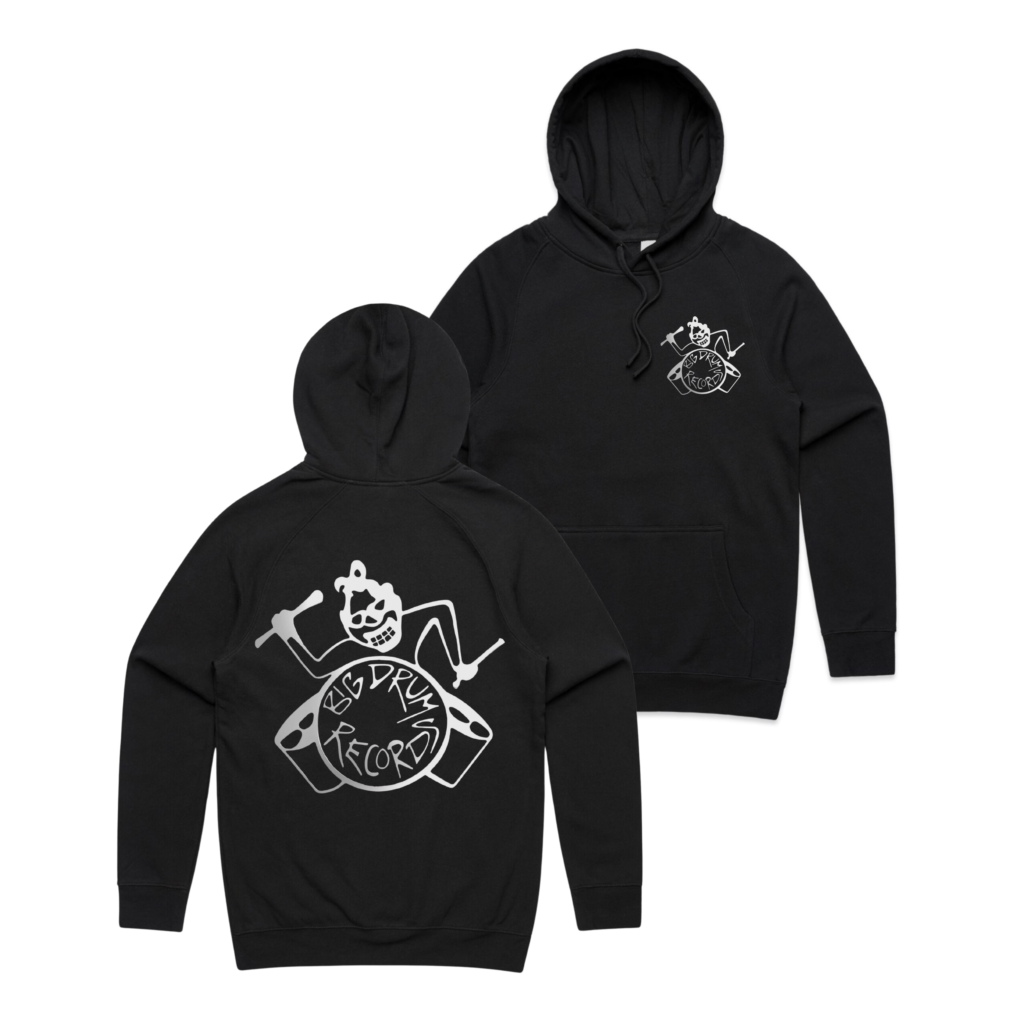 Big Drum Records Hoodie - Front and Back