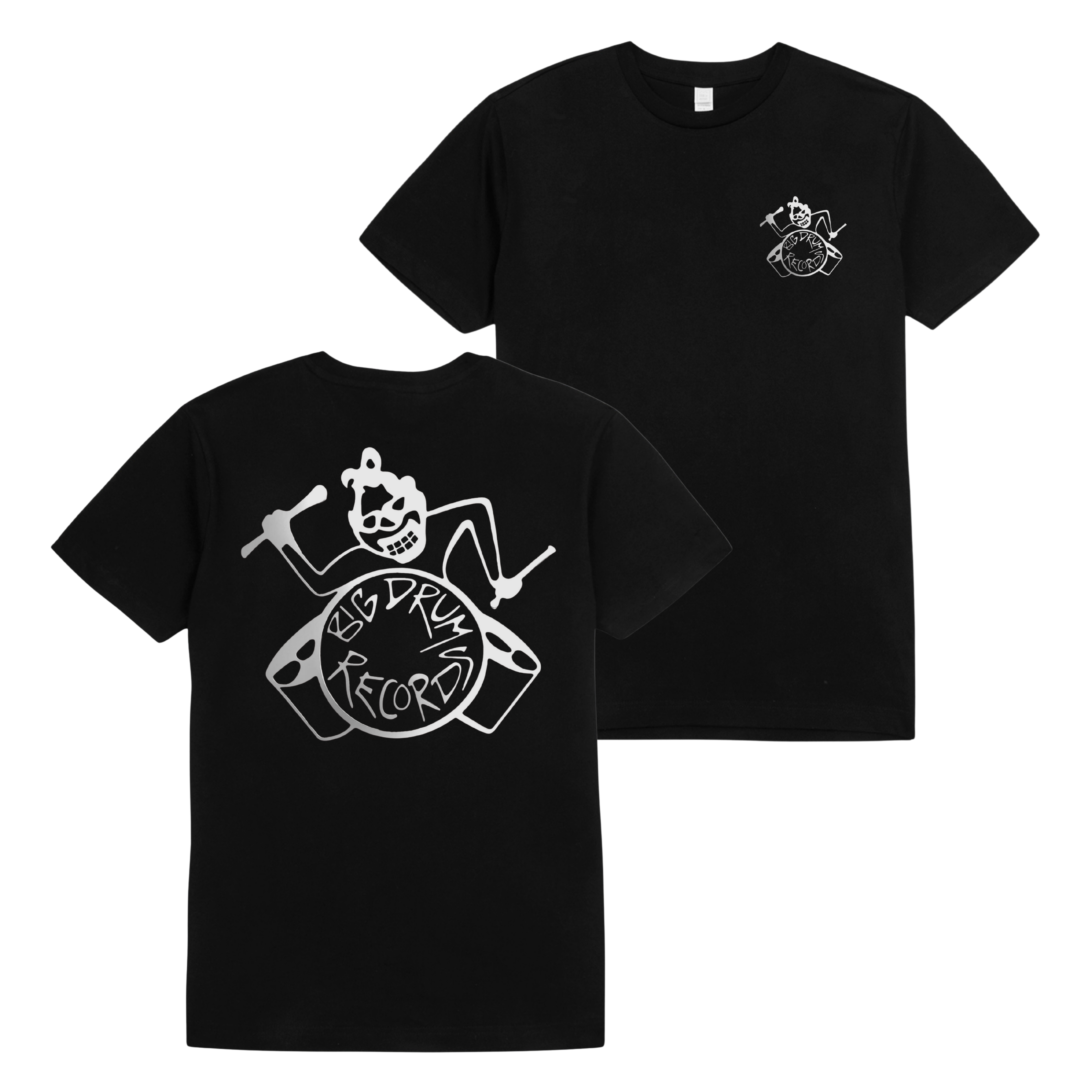 Big Drum Records T-Shirt - Front and Back
